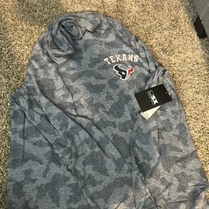 NFL Texans hooded long sleeve shirt size Medium